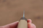 菊月 青鋼一號 大馬士革紋 切付多用途小刀  135mm 木蘭握把 - 清助刃物