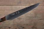 佐治 武士 VG10 鑽石面處理 牛排刀 日本刀 125mm 鐵木 握把 - 清助刃物