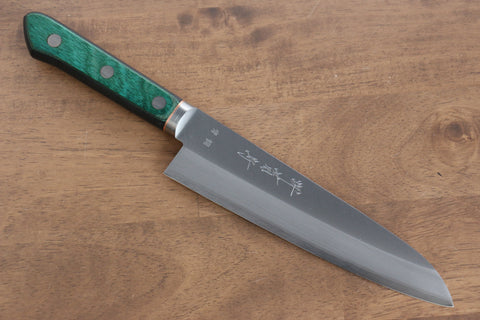 堺菊守青鋼一號牛刀日本刀175mm 合成木（綠色） 握把– 清助刃物