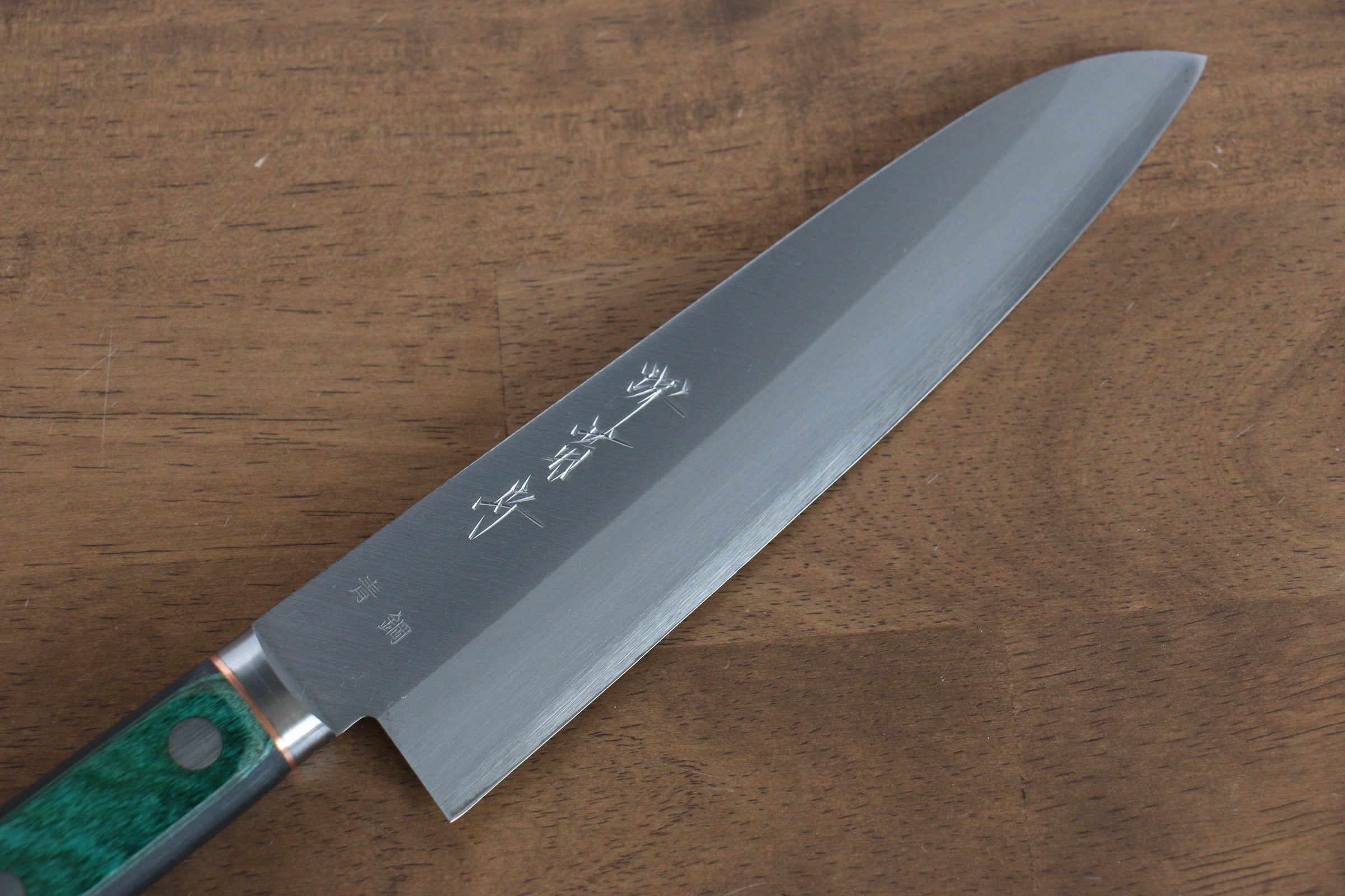 堺菊守青鋼牛刀日本刀175mm 合成木（綠色）握把– 清助刃物