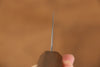 清助 海浪 AUS10 鏡面處理 大馬士革紋 牛刀  240mm 橡木 握把 - 清助刃物