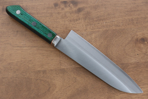 堺 菊守 青鋼一號 三德刀 日本刀 165mm 合成木（綠色） 握把 - 清助刃物