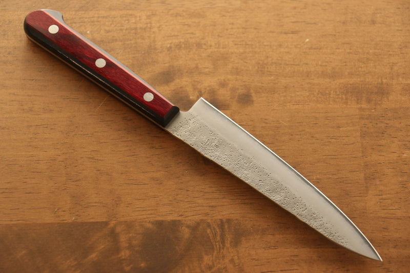 清助 銀三鋼 梨地 多用途小刀  135mm 紅合成木 握把 - 清助刃物