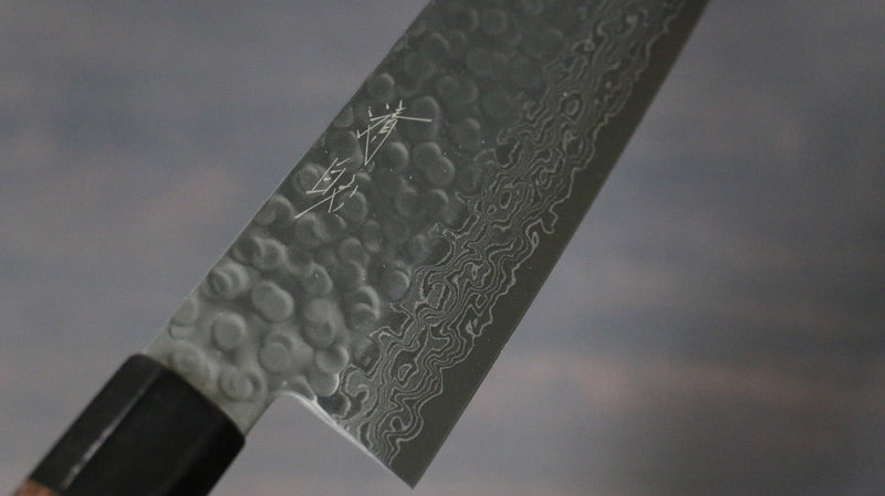 清助 AUS10 45層大馬士革紋 牛刀 日本刀 240mm 紫檀木 握把 - 清助刃物