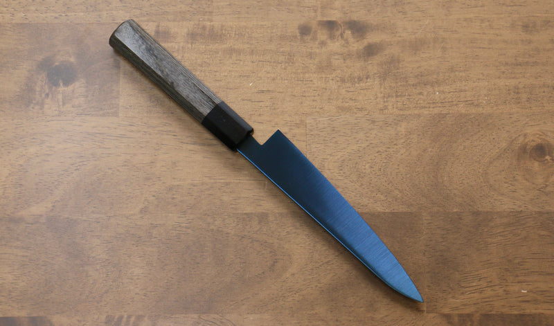 清助 SK-85鋼 離子鍍 打磨處理 多用途小刀 日本刀 150mm 灰色合成木 握把 - 清助刃物