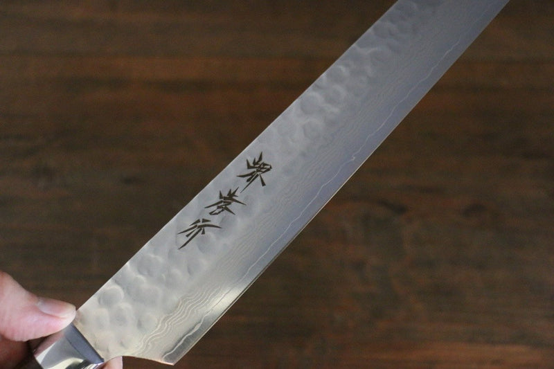 堺 孝行 VG10 17層大馬士革紋 切付柳刃 日本刀 300mm 沙漠鐵木（杉原型）握把 - 清助刃物