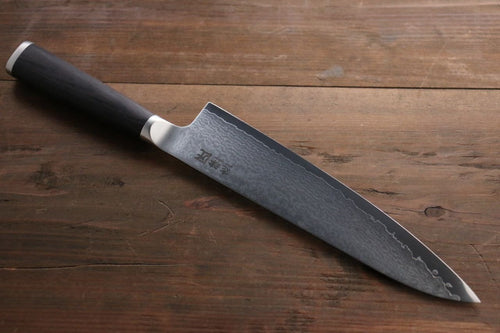 志津匠 都 AUS8 33層大馬士革紋 牛刀 日本刀 210mm - 清助刃物