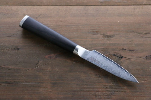志津匠 都 AUS8 33層大馬士革紋 削皮刀 日本刀 85mm - 清助刃物