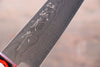 田中 誠貴 VG10 17層 大馬士革紋 多用途小刀  150mm 紅合成木握把 - 清助刃物
