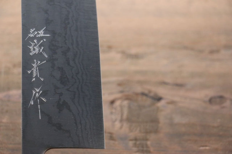 田中 誠貴 青鋼二號 17層大馬士革紋 大馬士革紋 菜切  180mm 木蘭握把 - 清助刃物